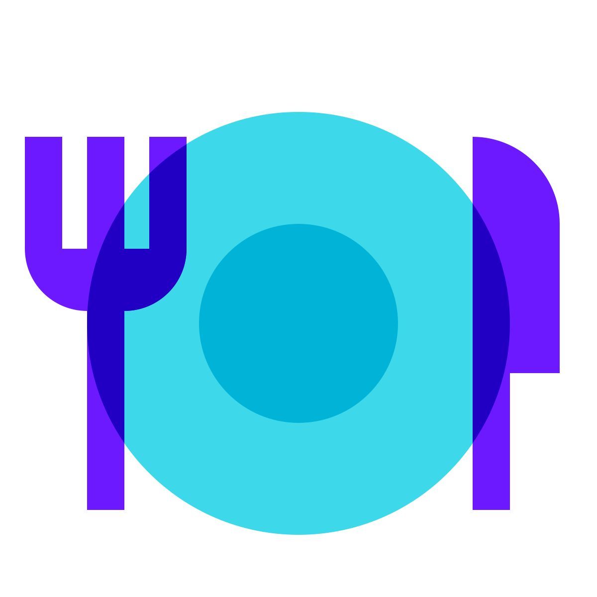 color glass style cubiertos icon