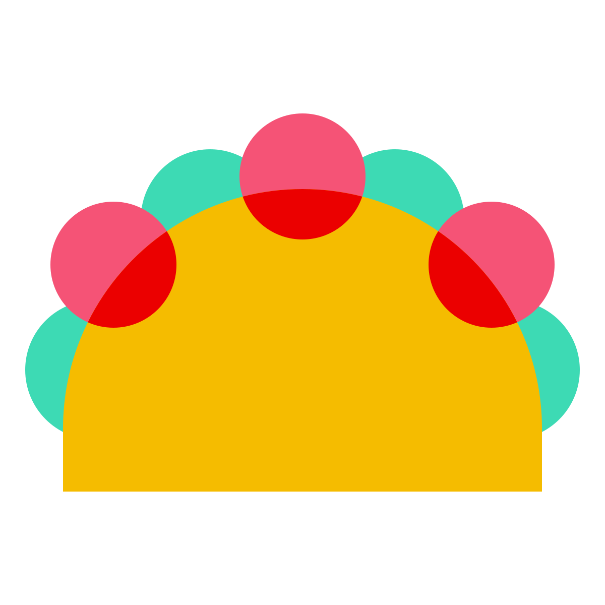 color glass style taco icon