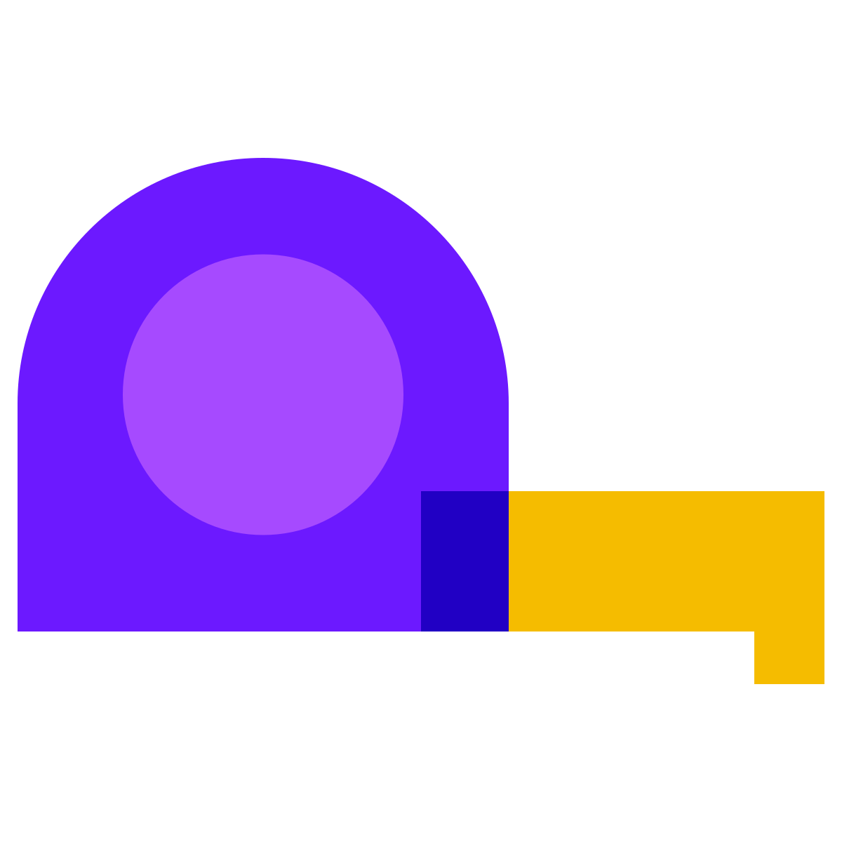 color glass style tape measure icon