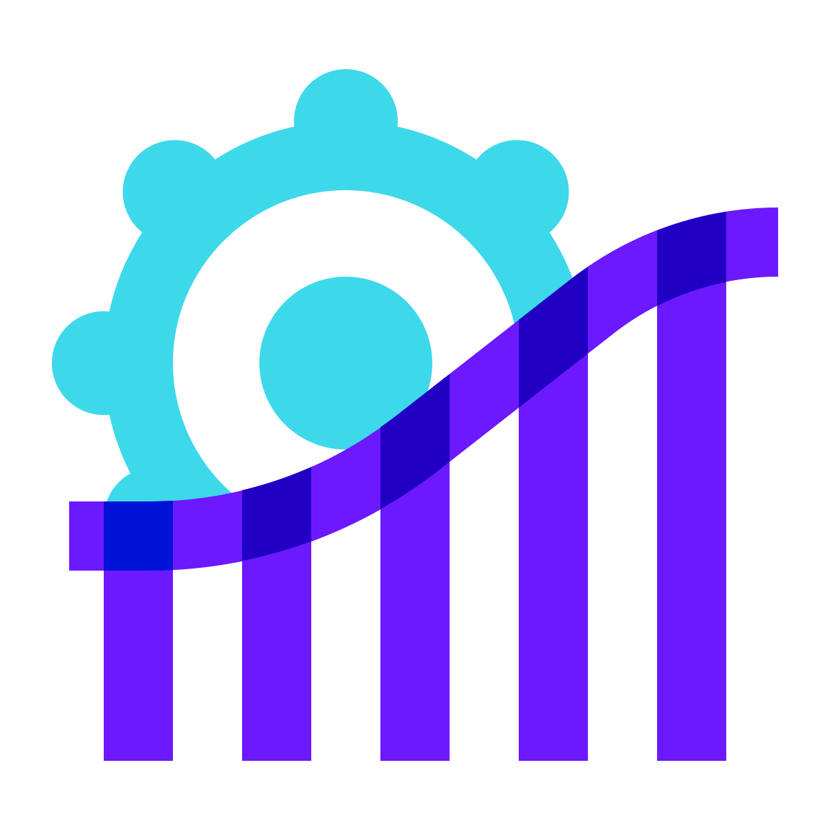 color glass style theme park icon