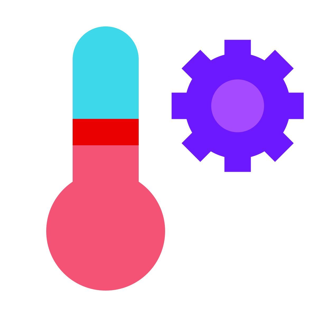 color glass style 温度计自动化 icon