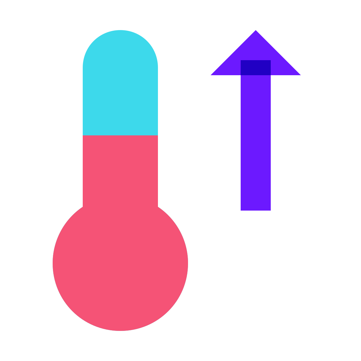 color glass style thermometer up  v2 icon