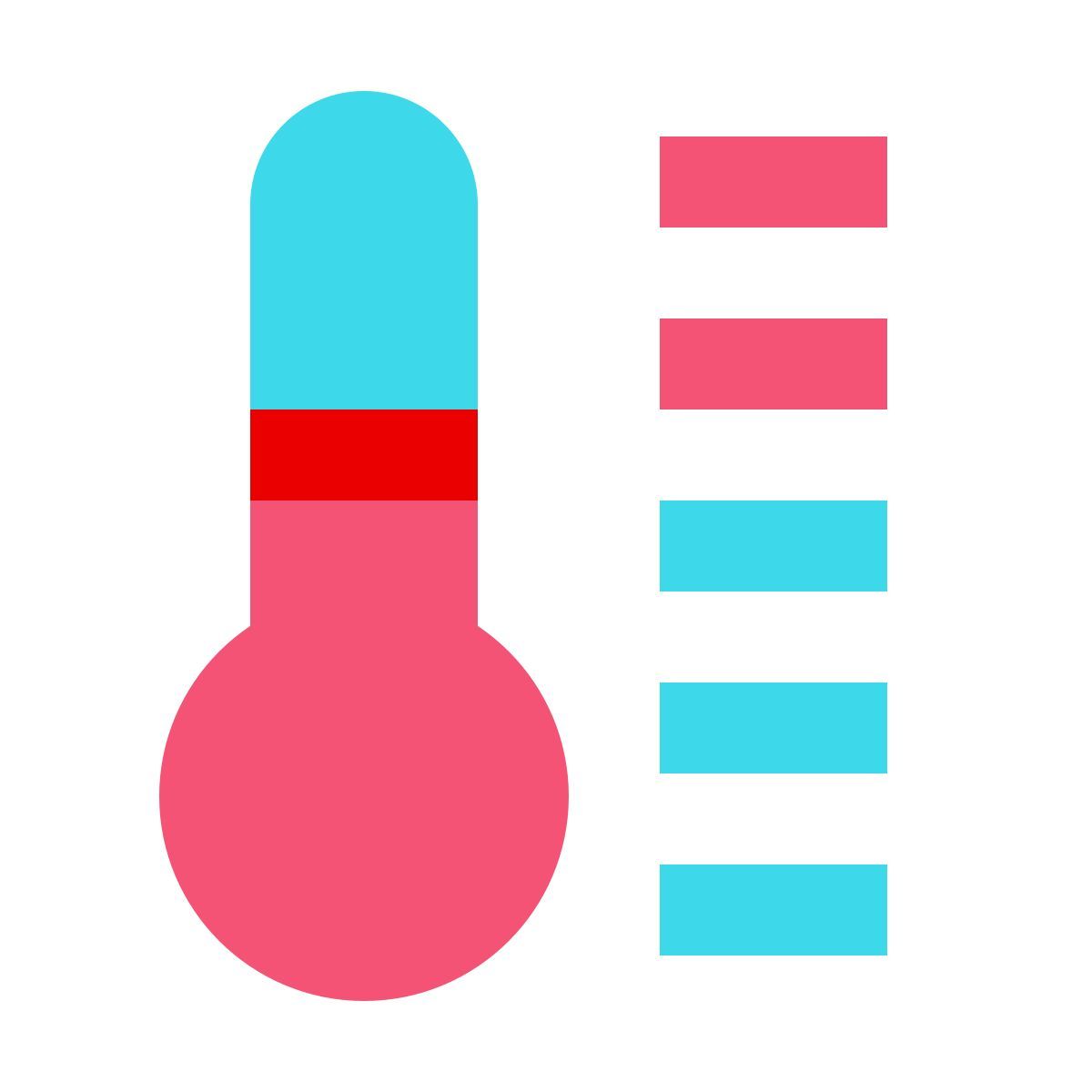 color glass style 温度计 icon