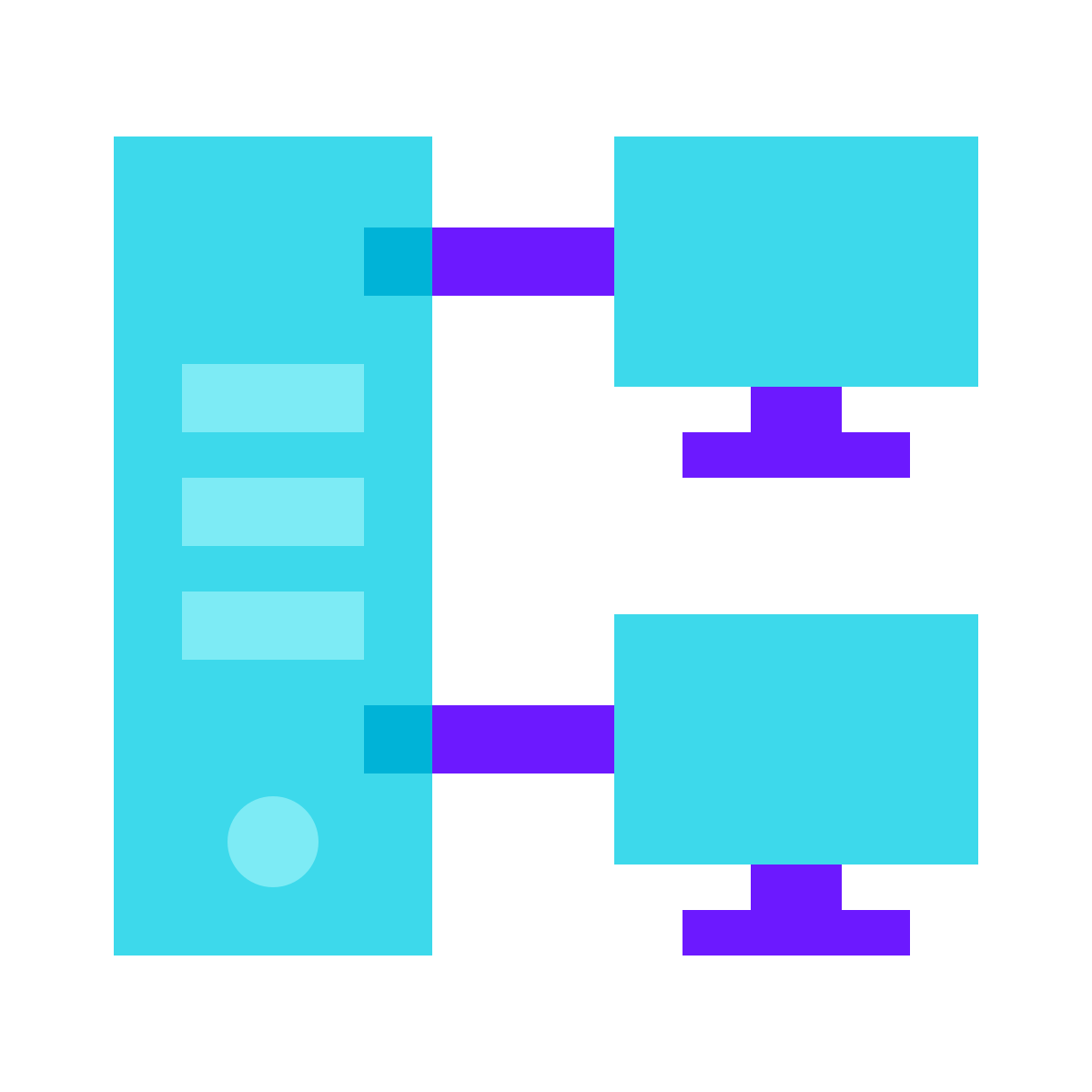 color glass style thin client icon