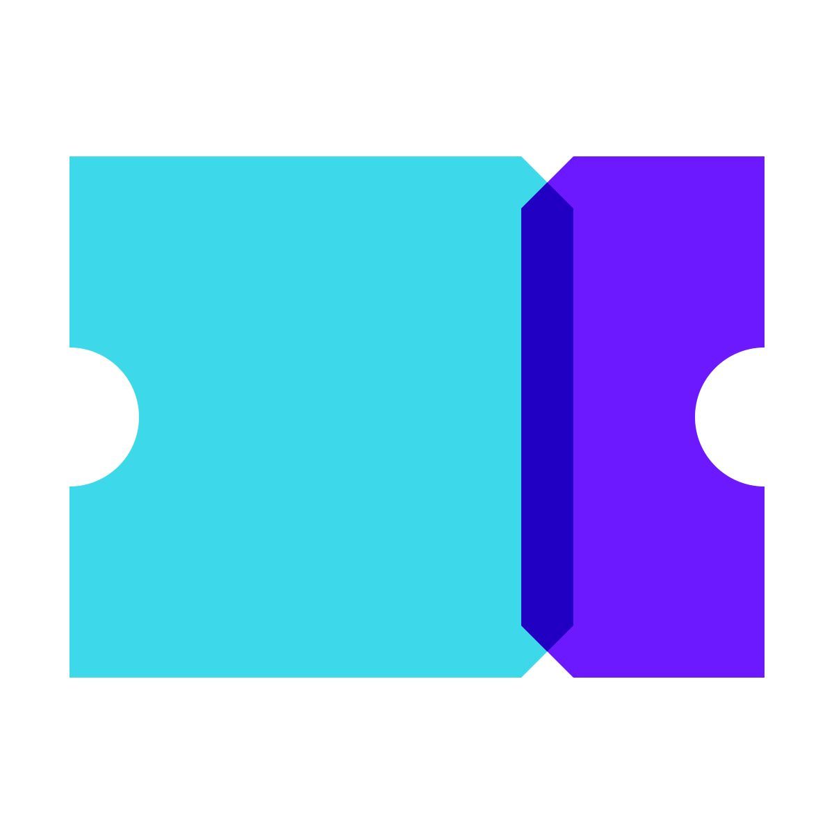 color glass style 票 icon