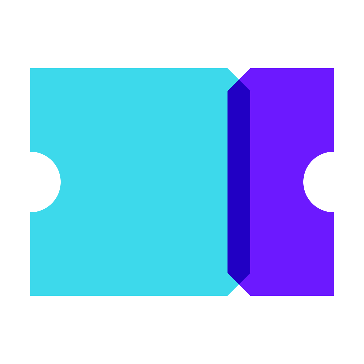color glass style ticket icon