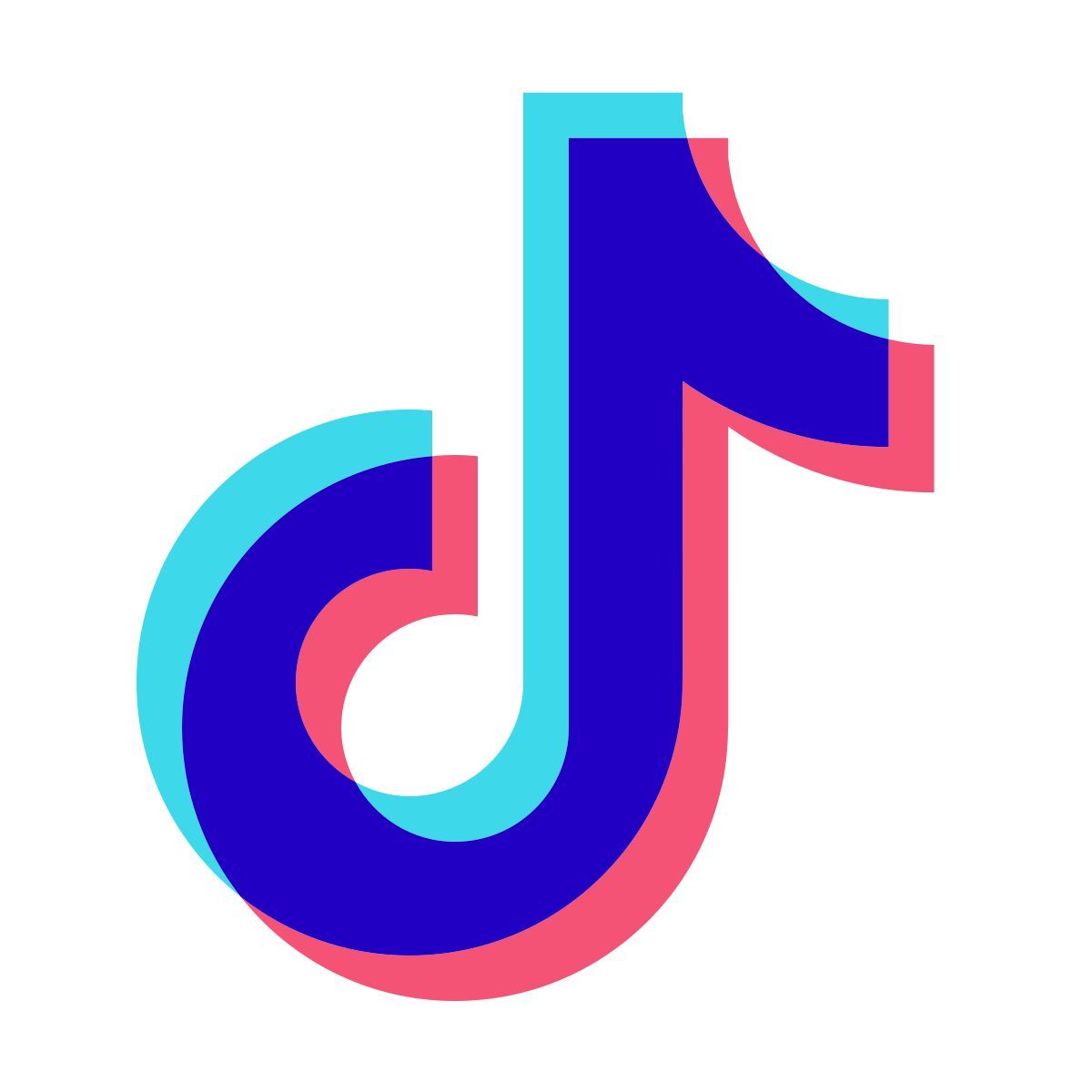 color glass style tiktok icon