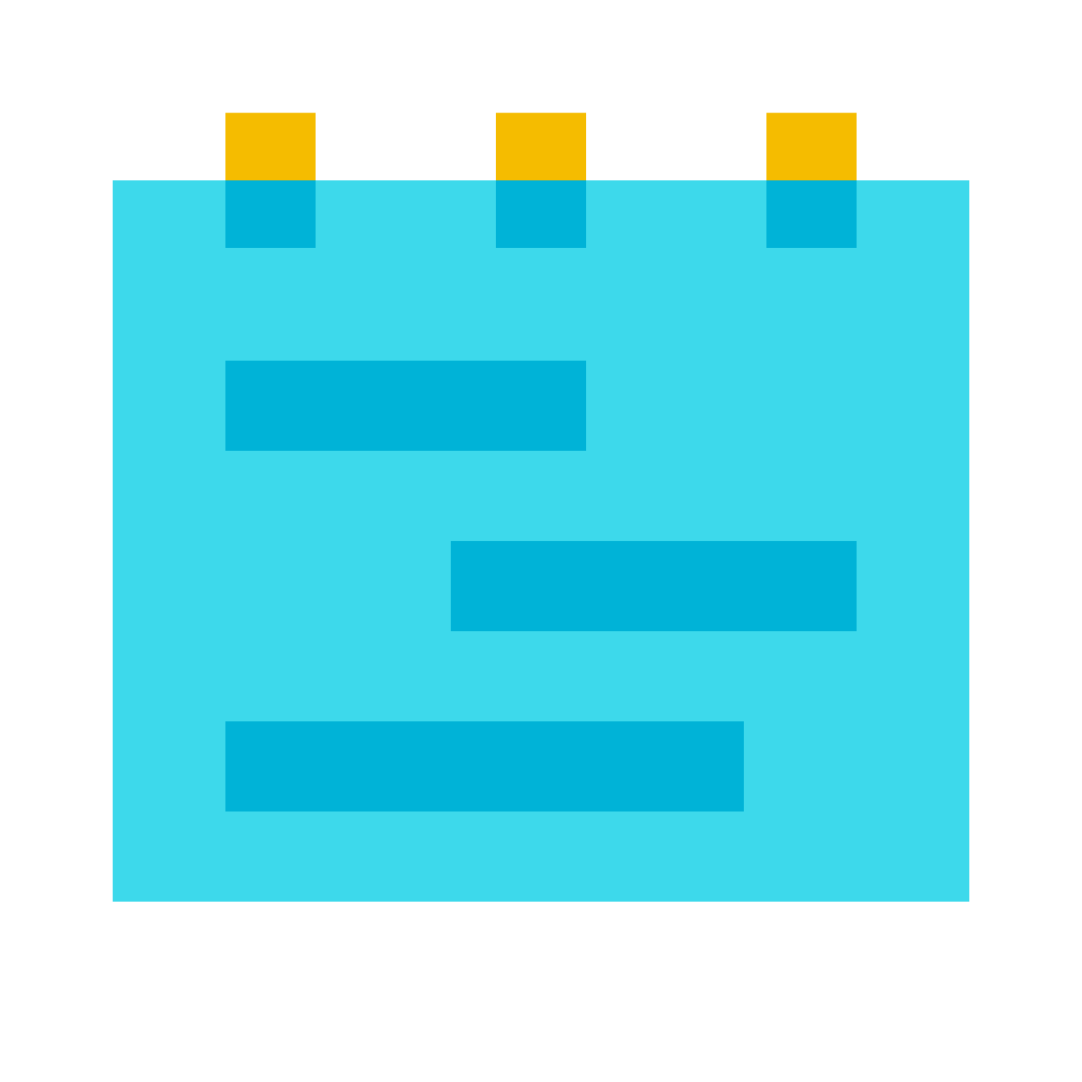 color glass style timeline week icon