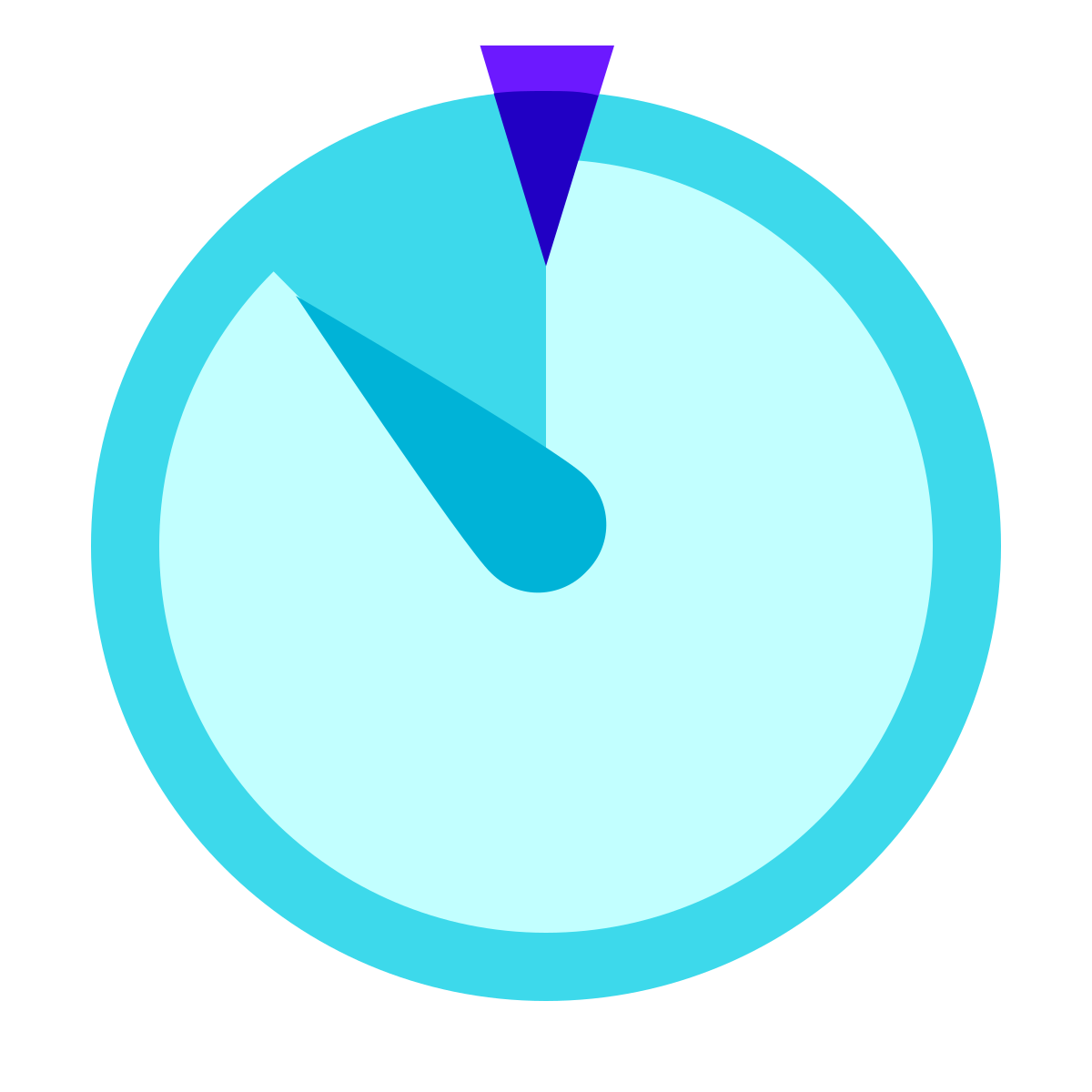color glass style timer icon
