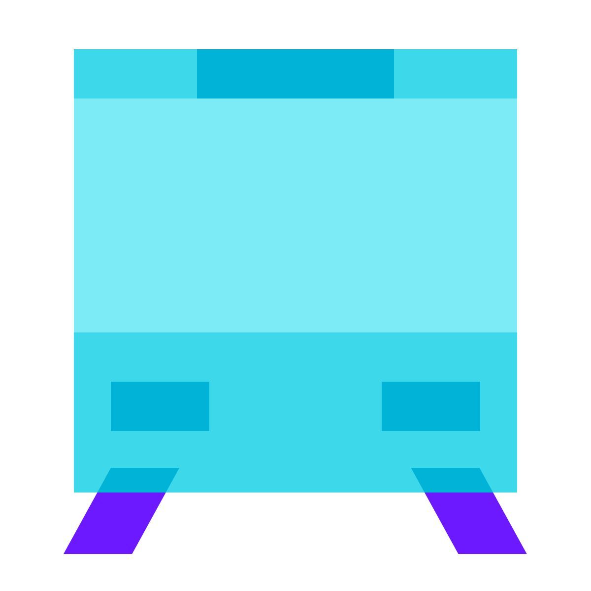 color glass style treno icon