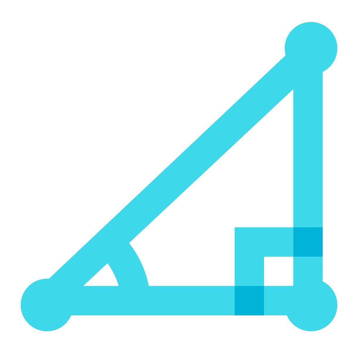 color glass style 삼각법 icon