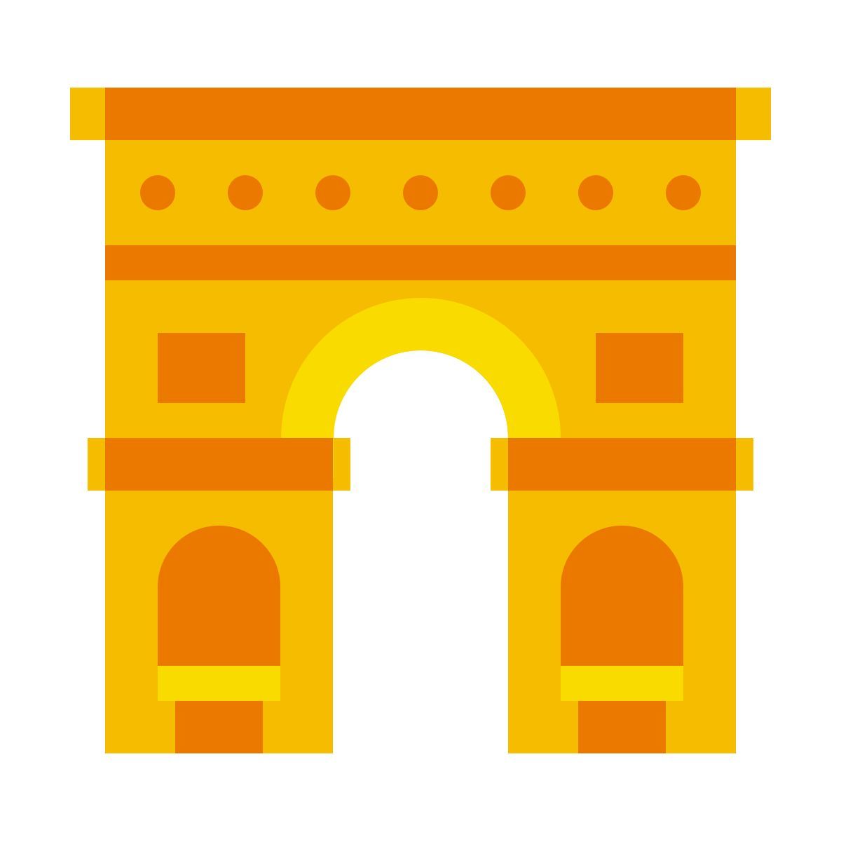 color glass style triumphbogen icon