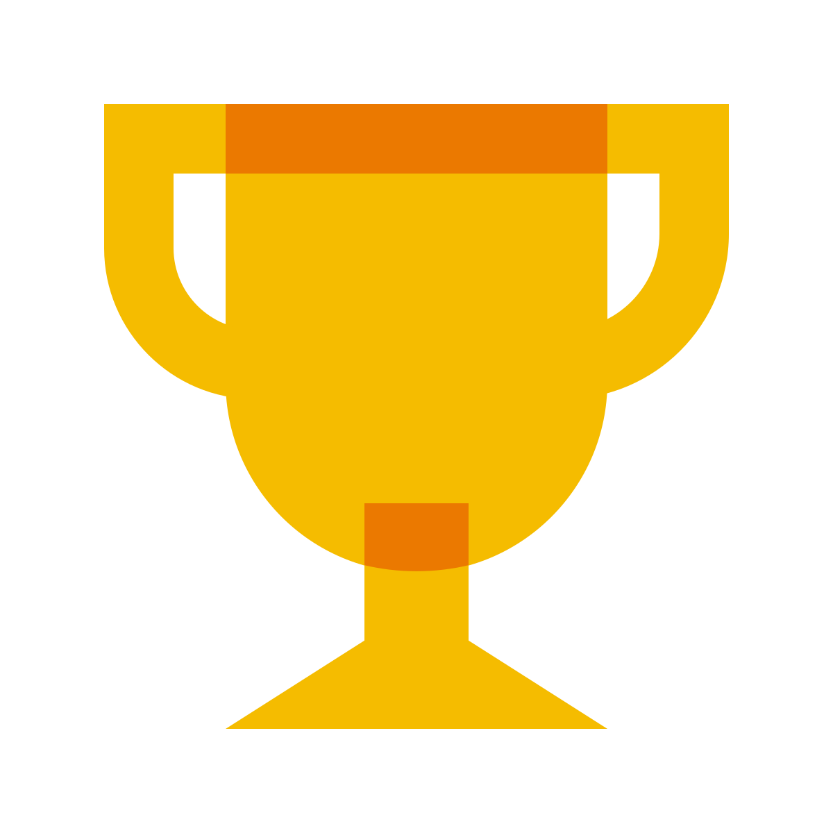 color glass style trophy icon