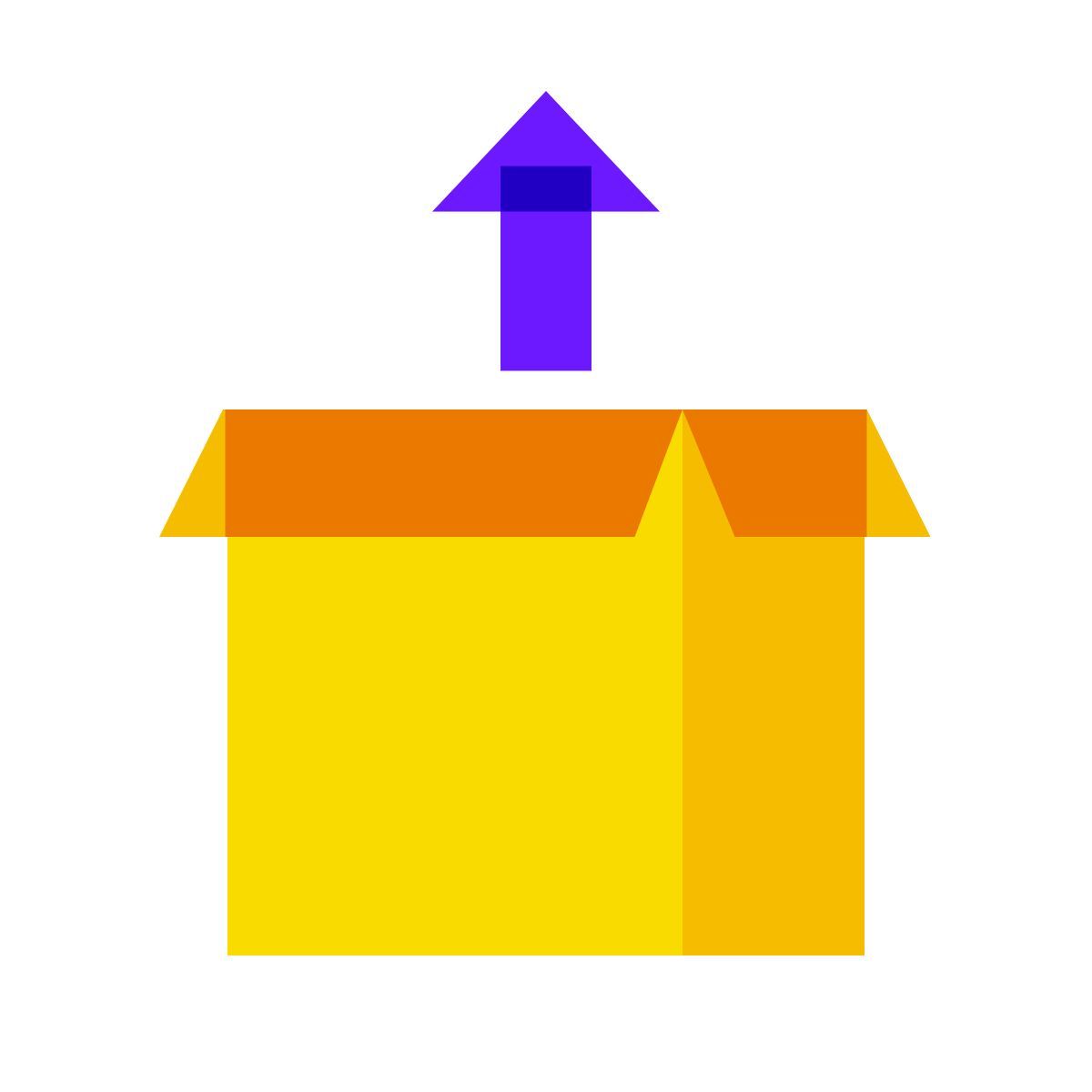 color glass style déballage icon