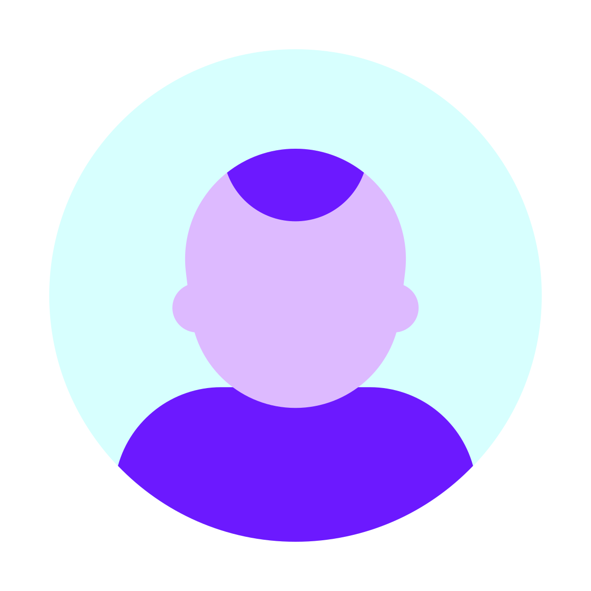 color glass style user male circle icon