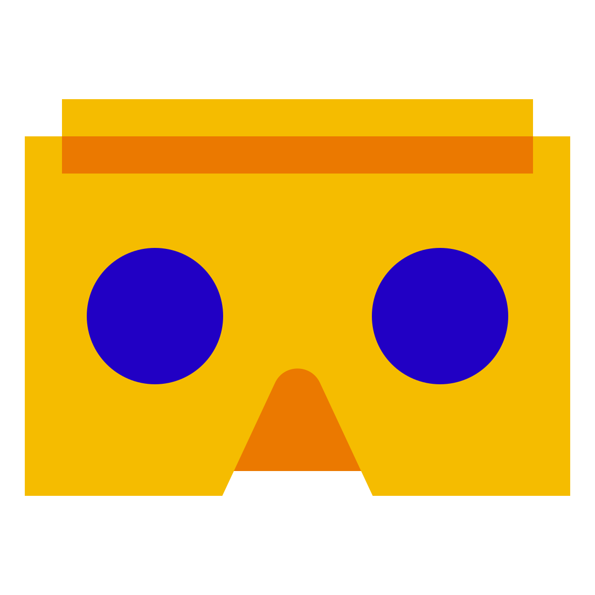 color glass style virtual reality icon