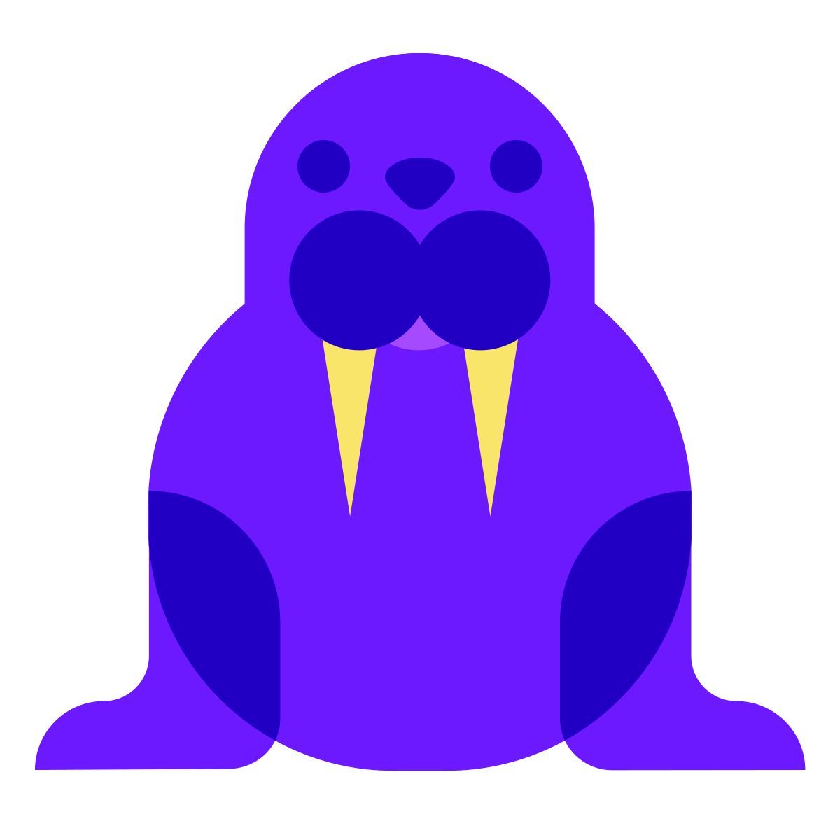 color glass style walross icon