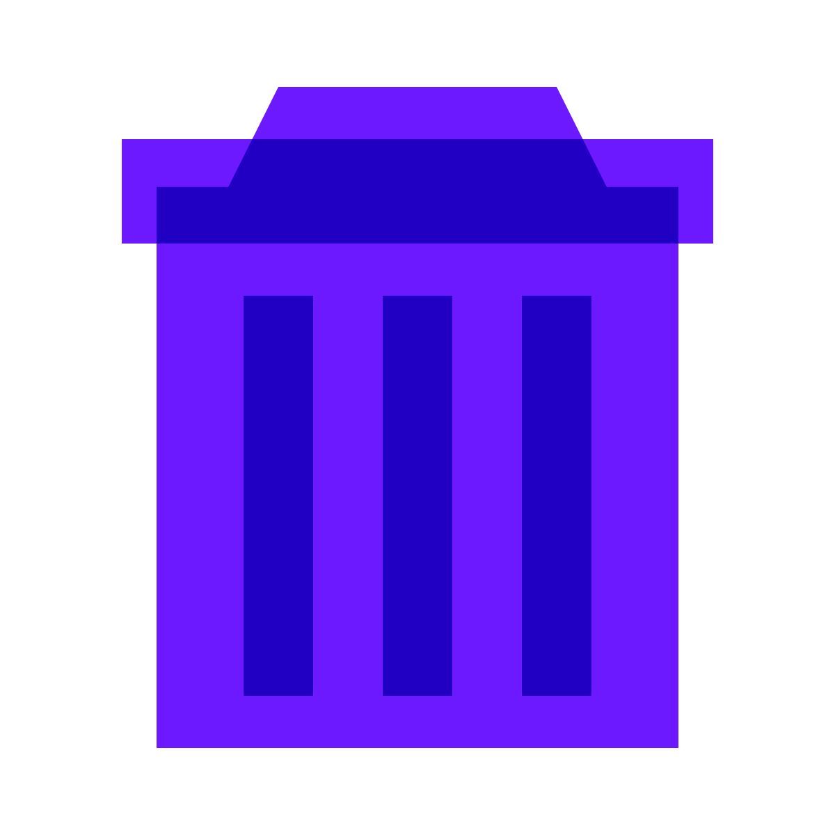 color glass style déchets icon