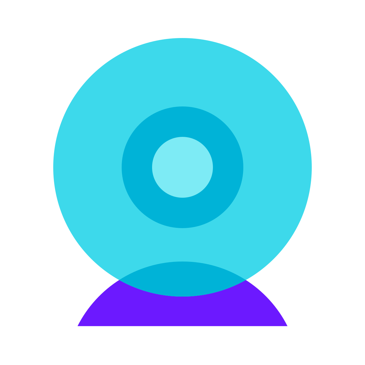 color glass style webcam icon