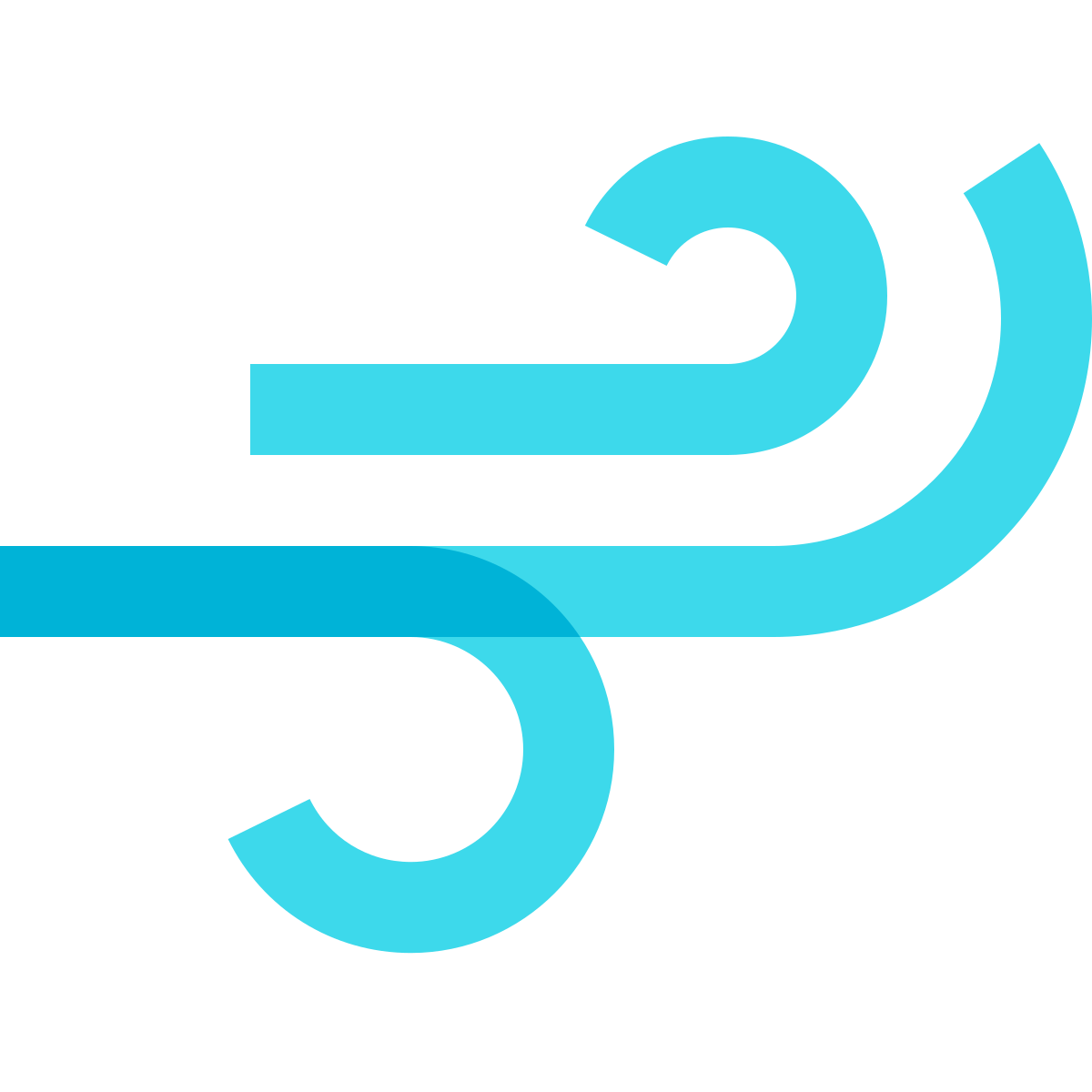 color glass style wind icon