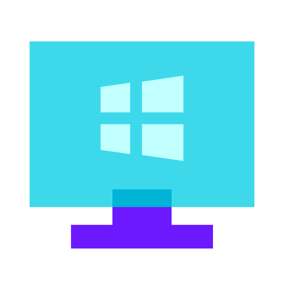color glass style windows client icon