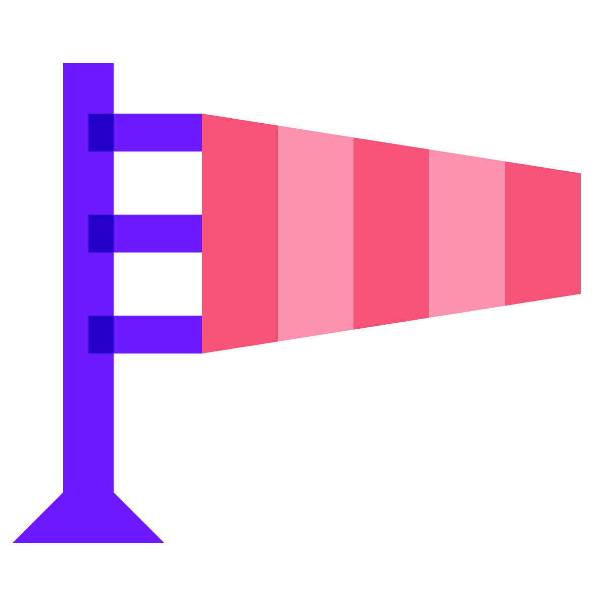 color glass style windsock icon
