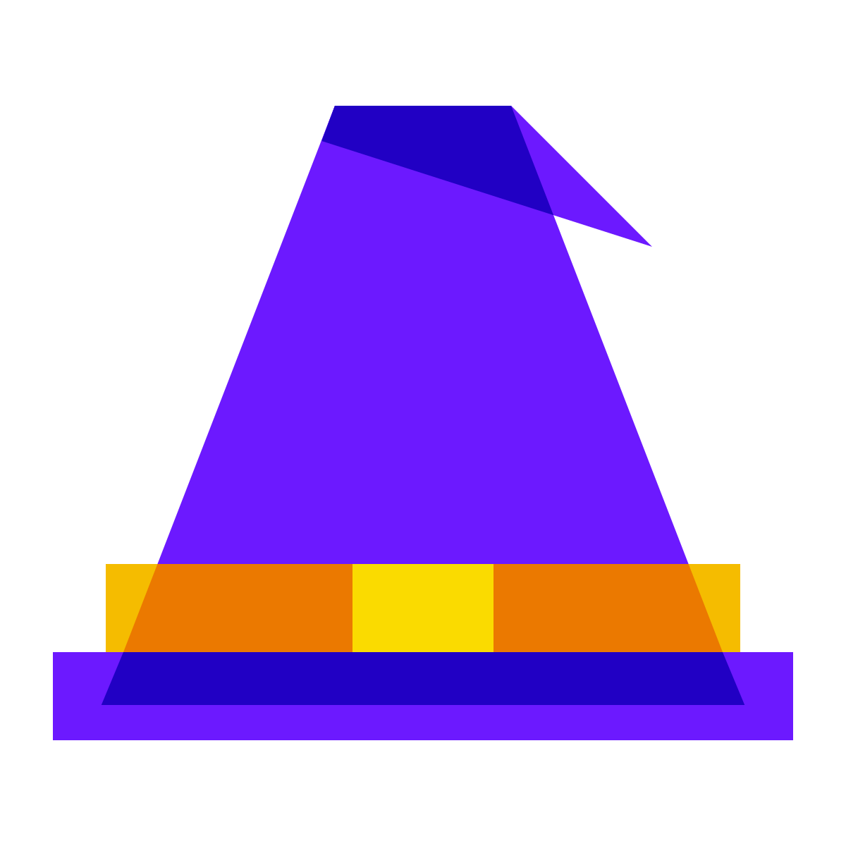 color glass style witch icon