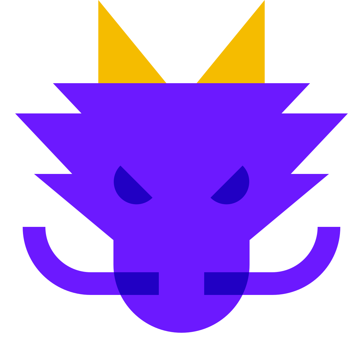 color glass style year of dragon icon