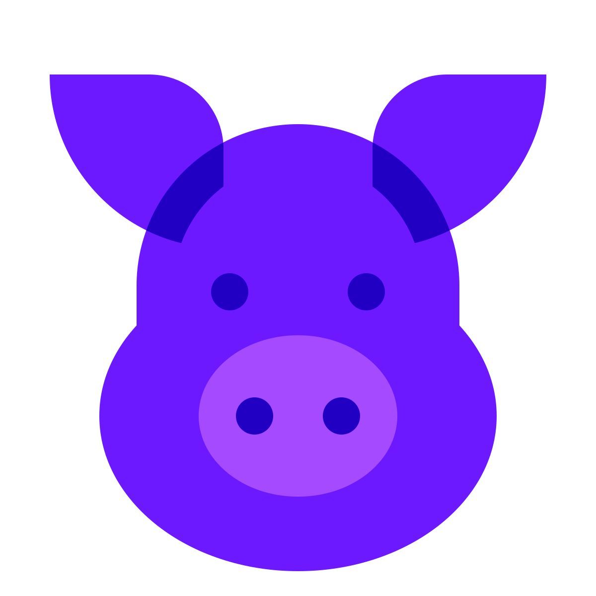 color glass style 猪年 icon