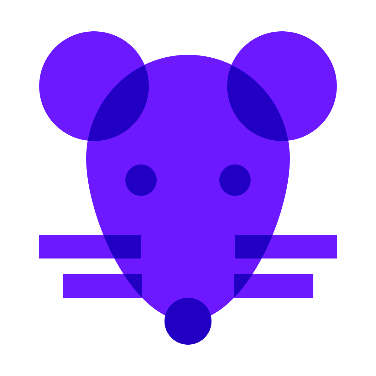 color glass style year of rat icon