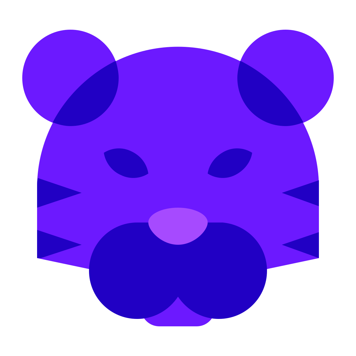 color glass style year of tiger icon