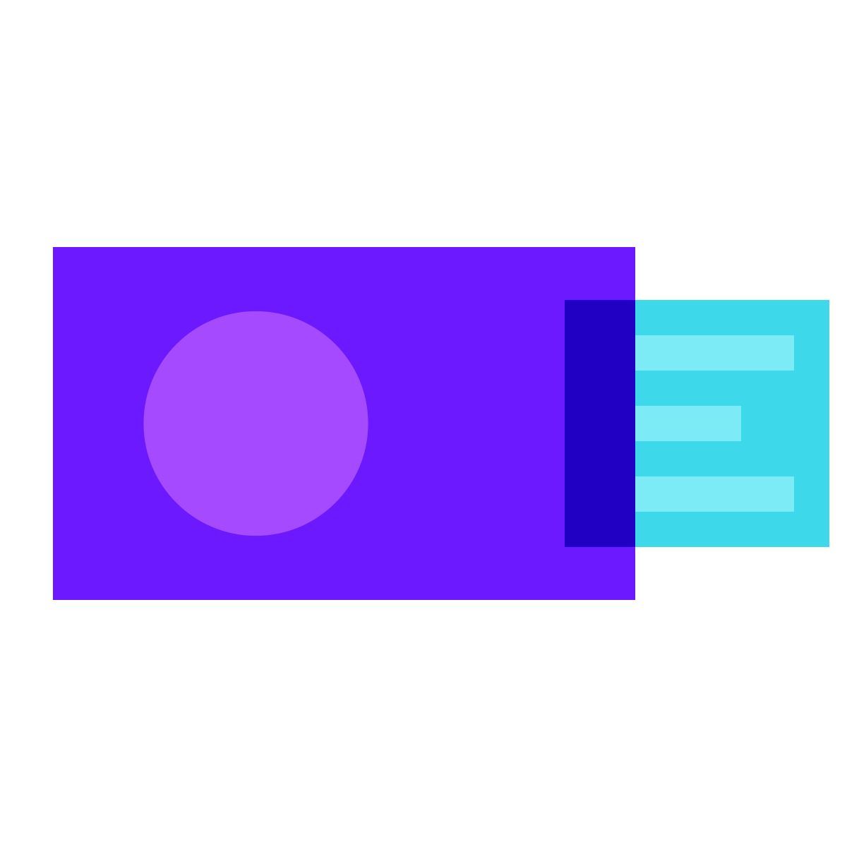 color glass style yubikey icon