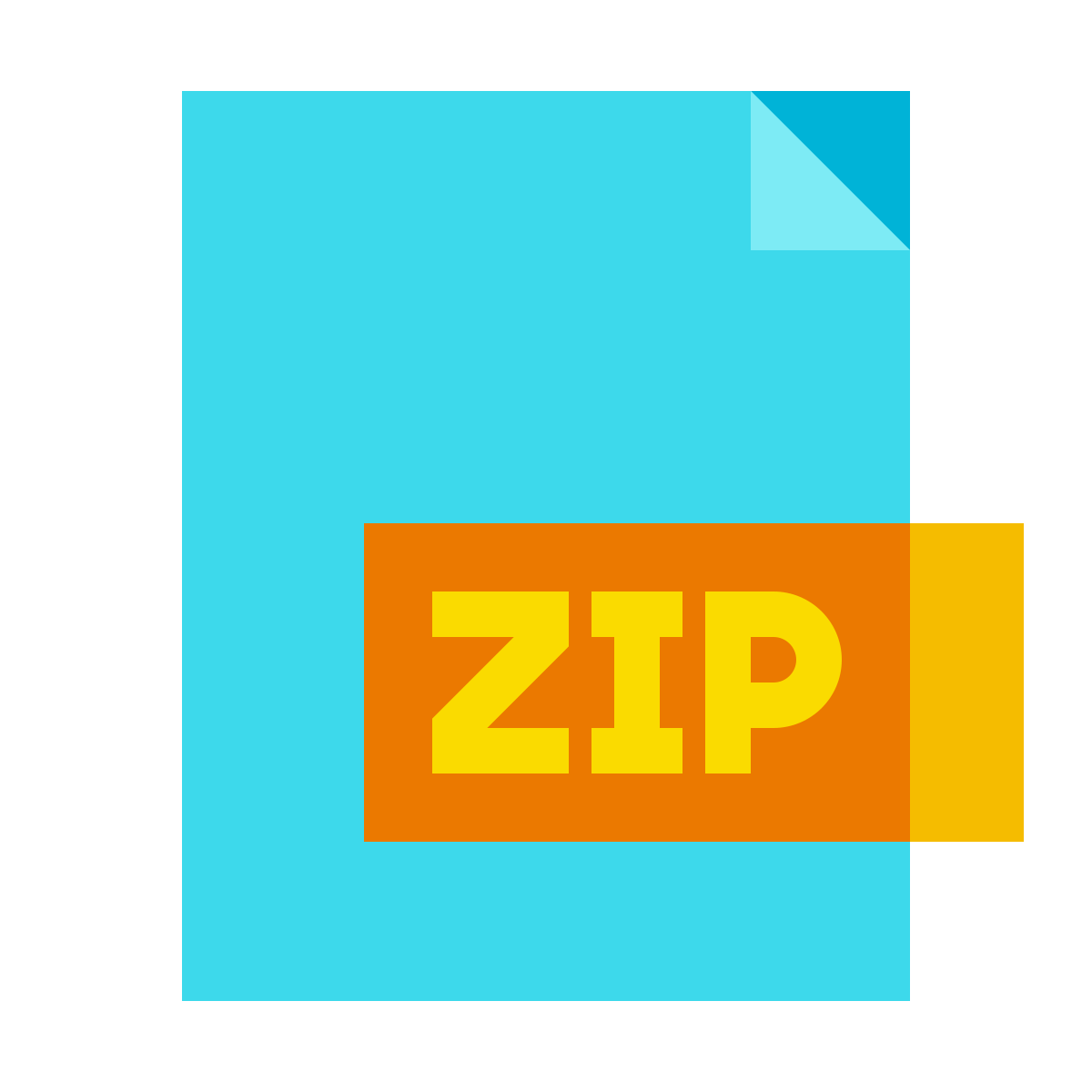 color glass style zip icon