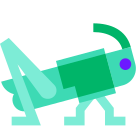 Locust icon in Color Glass Style