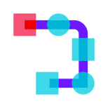Flow icon in Color Glass Style