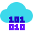 Code binaire du nuage icon