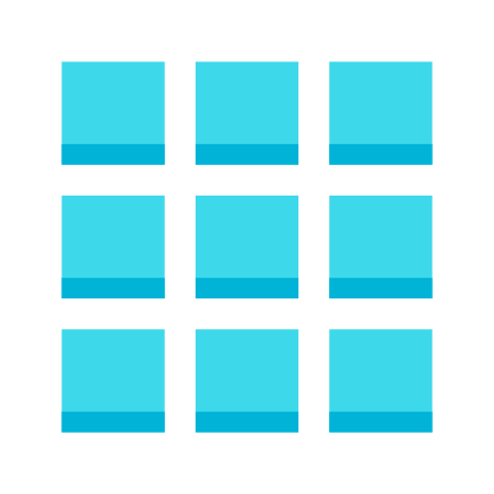 Grid View icon in Color Glass Style