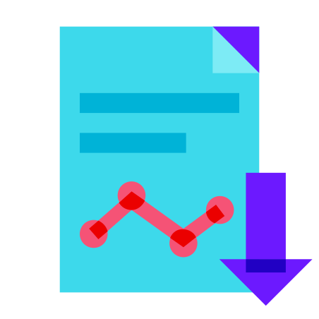 Download Graph Report icon in Color Glass Style