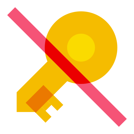 No Key icon in Color Glass Style