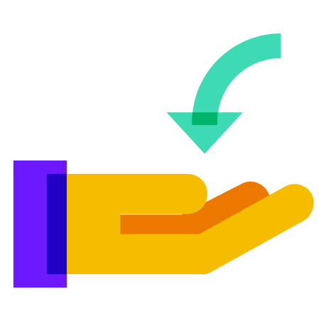Recieve icon in Color Glass Style