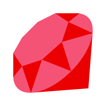 Ruby Programming Language icon in Color Glass Style