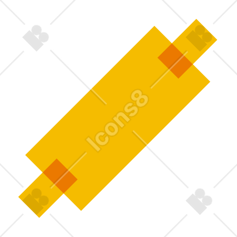 Rolling Pin icon in Color Glass Style