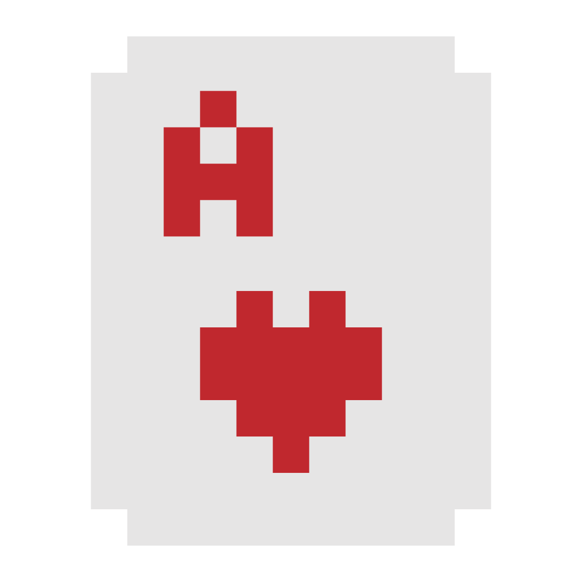 color pixels style ace of hearts icon
