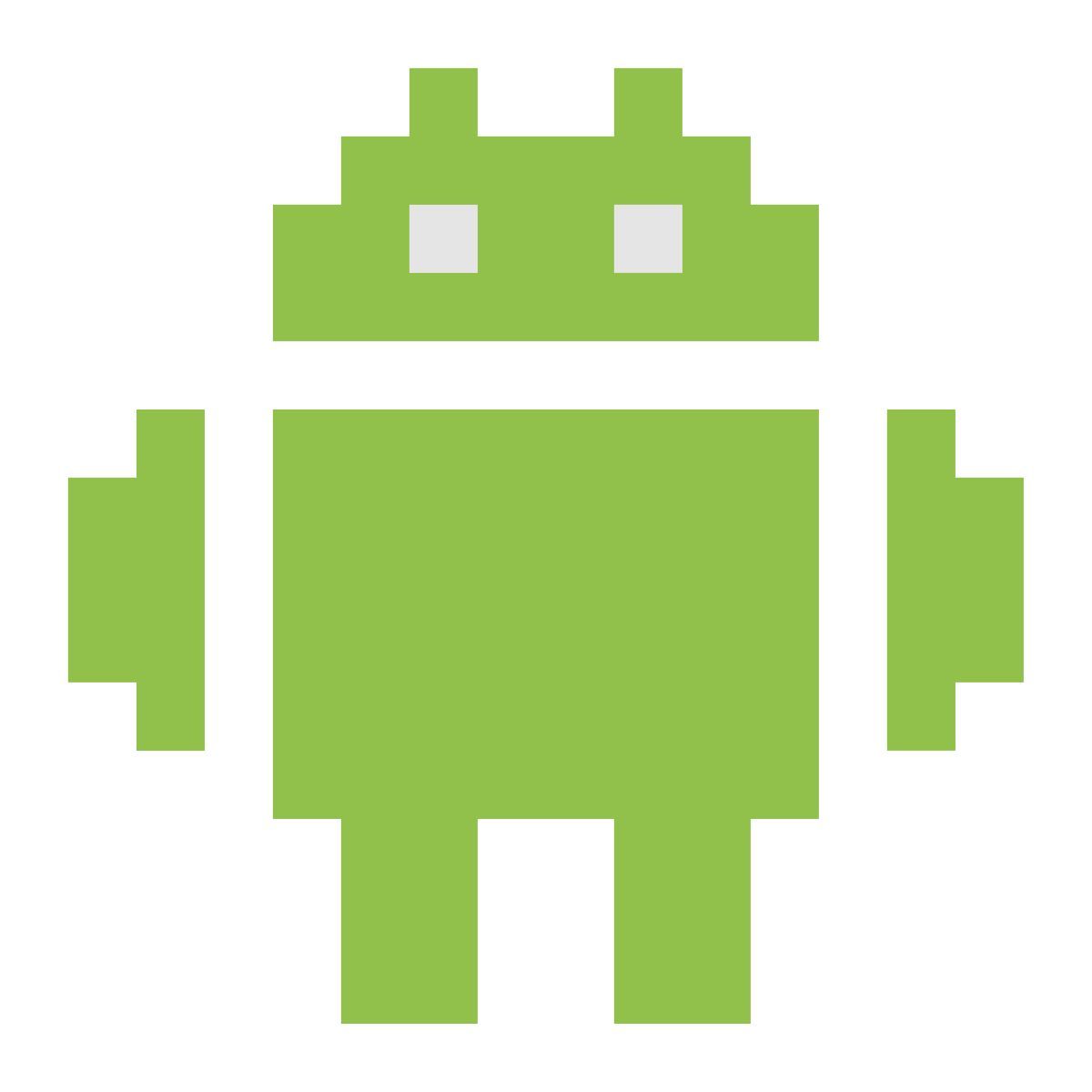 color pixels style android icon