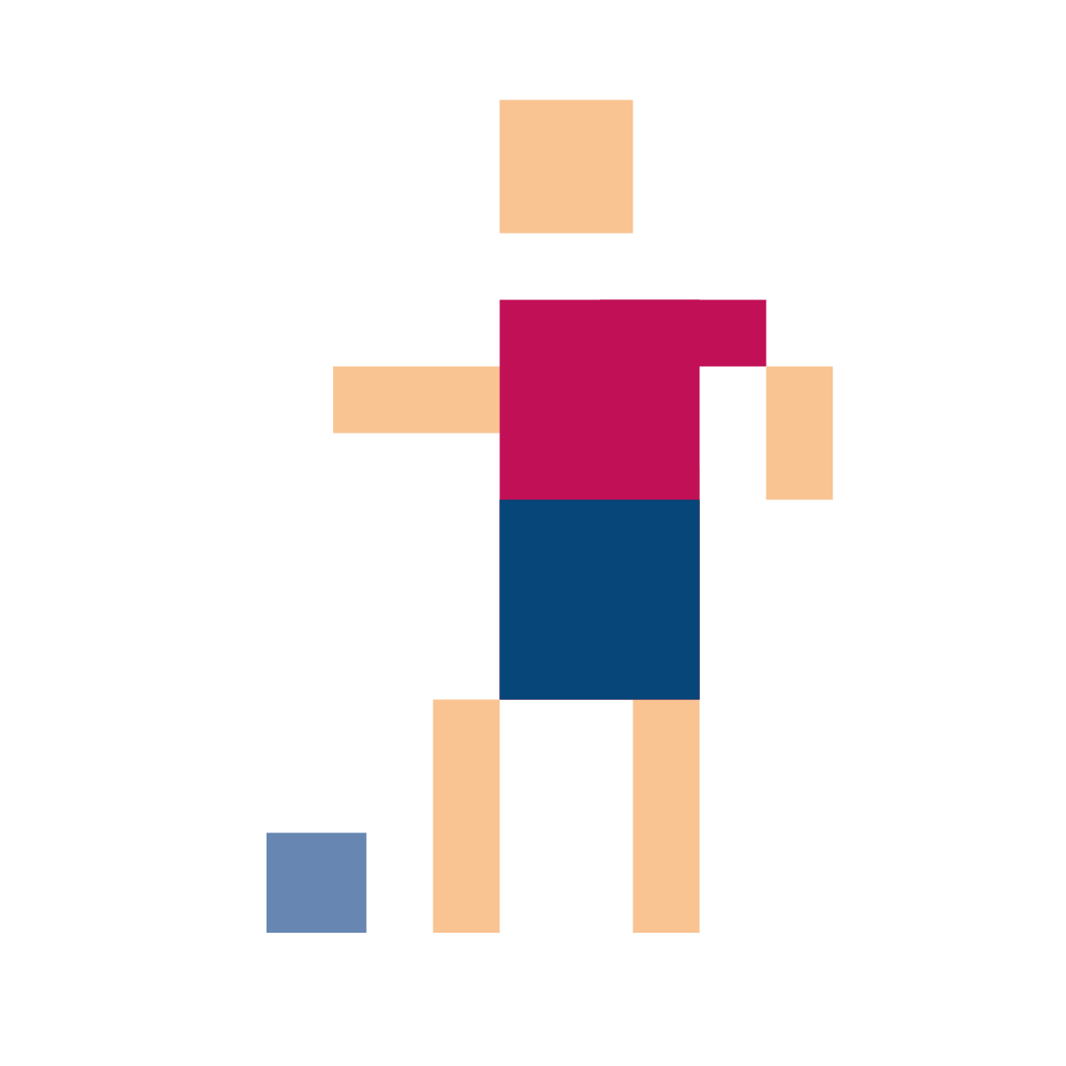color pixels style beach soccer icon