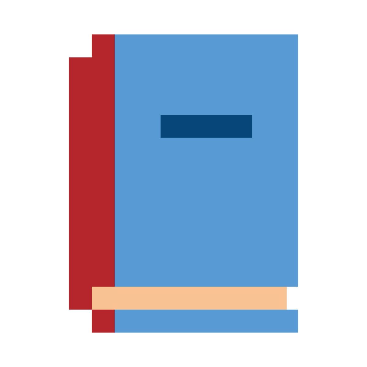 color pixels style buch icon