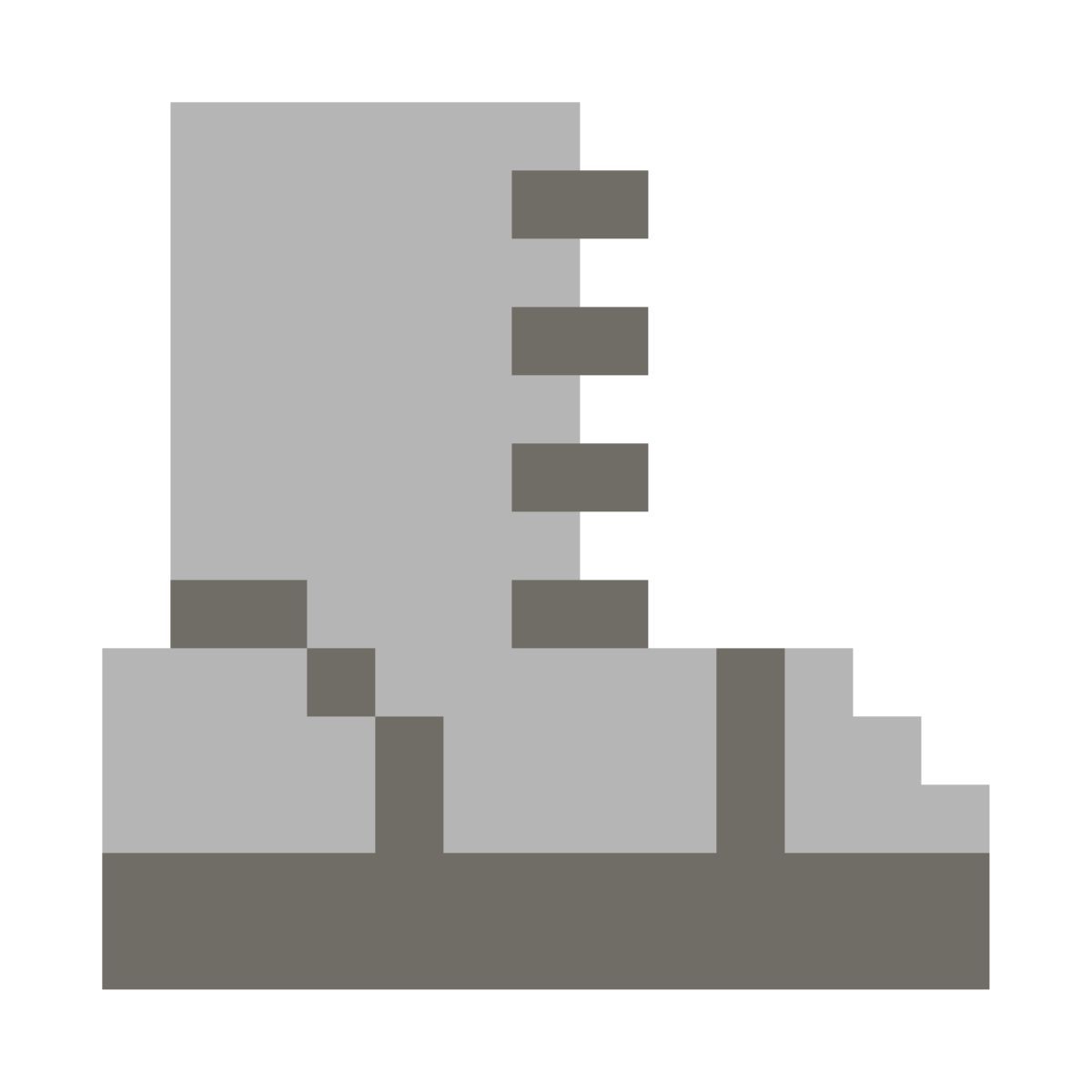 color pixels style botas icon