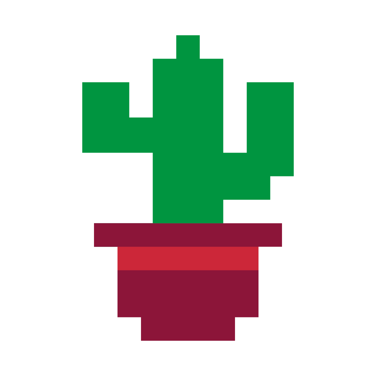 color pixels style cactus icon