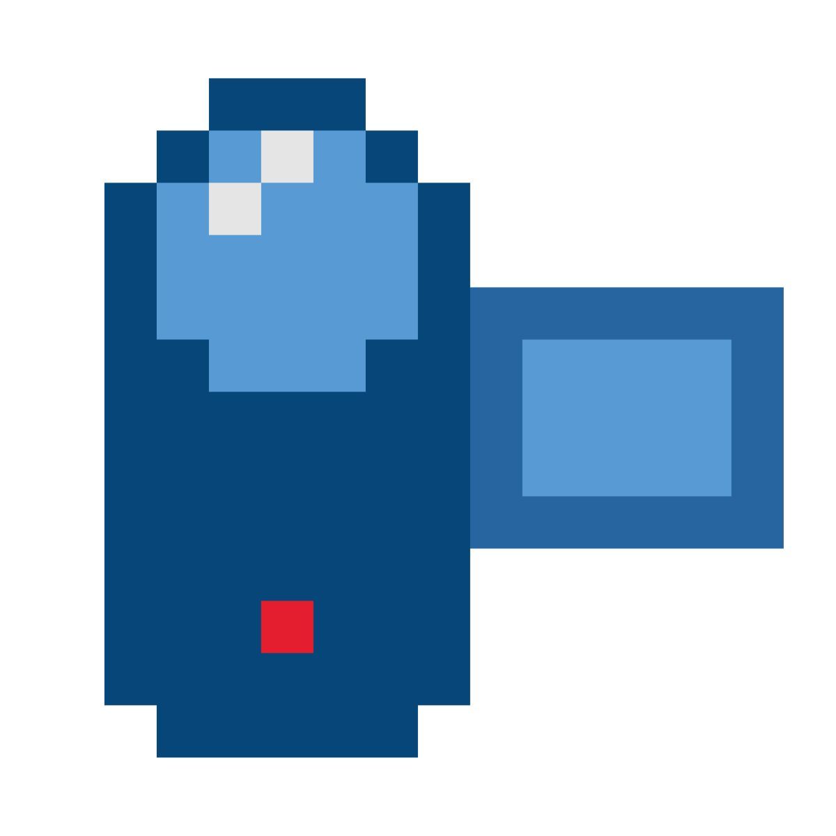 color pixels style caméscope icon