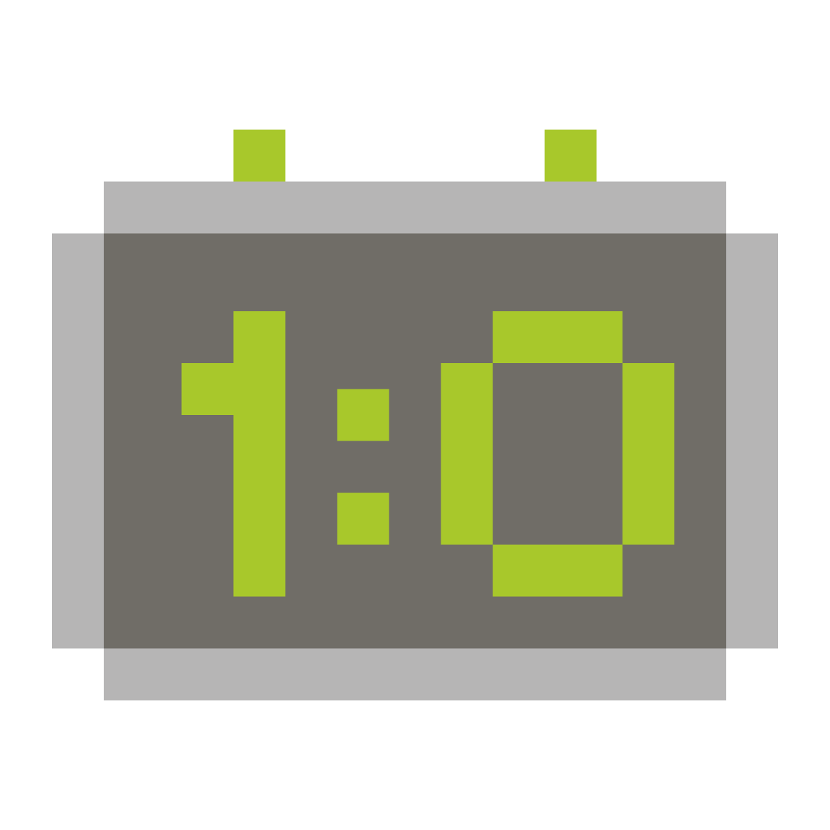 color pixels style chess clock icon